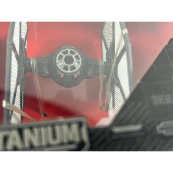 Star Wars Black Series Titanium First Order TIE Fighter Sealed w/ Box Wear - Picture 6 of 9